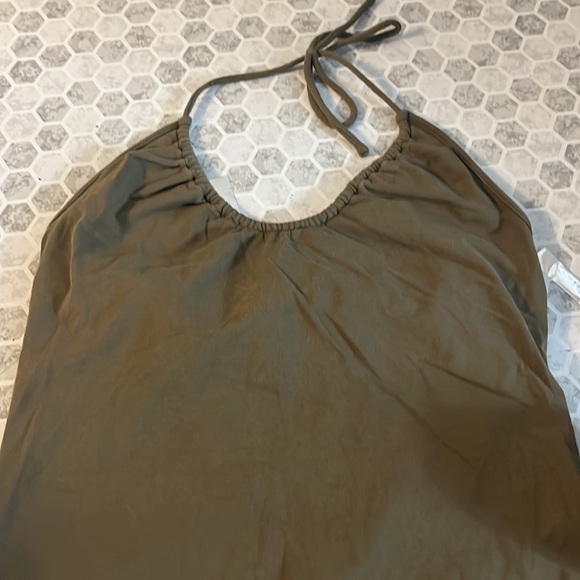 Banana Republic Medium Green Stretch Halter Top Sleeveless Tank - Picture 4 of 5